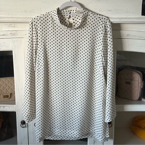 H&M Tops - H&M Black and White Polka Dot Blouse